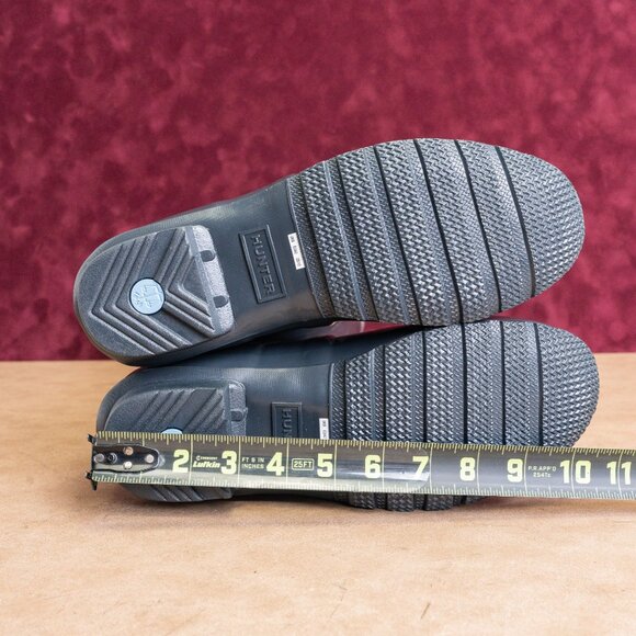 Hunter Women Original Tall Gloss Blue Granite Rain Rubber Wellies Knee sz 10 - Picture 5 of 10